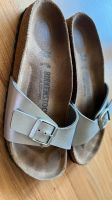 Birkenstock Sandalen in Größe 36 Farbe Silber Hessen - Bad Vilbel Vorschau