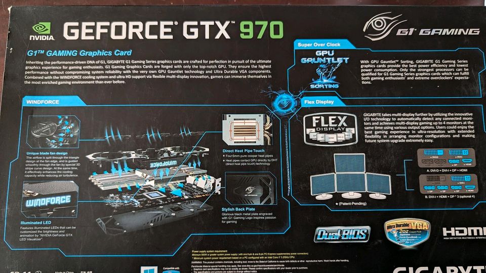 Gigabyte Nvidia GeForce GTX 970 4 GB G1 Gaming Windforce in Korschenbroich