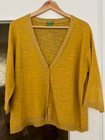 Benetton Strick-Jacke Cardigan M Leinen Gold modern style Top Köln - Ehrenfeld Vorschau