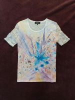 Damen T-Shirt Gr. 36 Spitze Print Blumen Glitzersteine Hessen - Kassel Vorschau