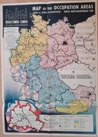 Altes Poster "Map of the occupation areas" Bayern - Durach Vorschau