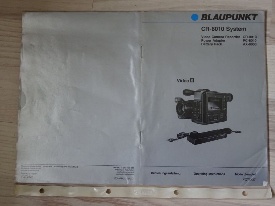 Blaupunkt CR 8010 Camcorder 8 mm in Hamm