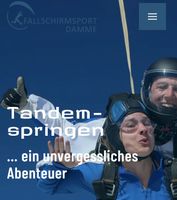 Tandem-Sprung Fallschirm Gutschein Fallschirmsport Damme Niedersachsen - Rosdorf Vorschau