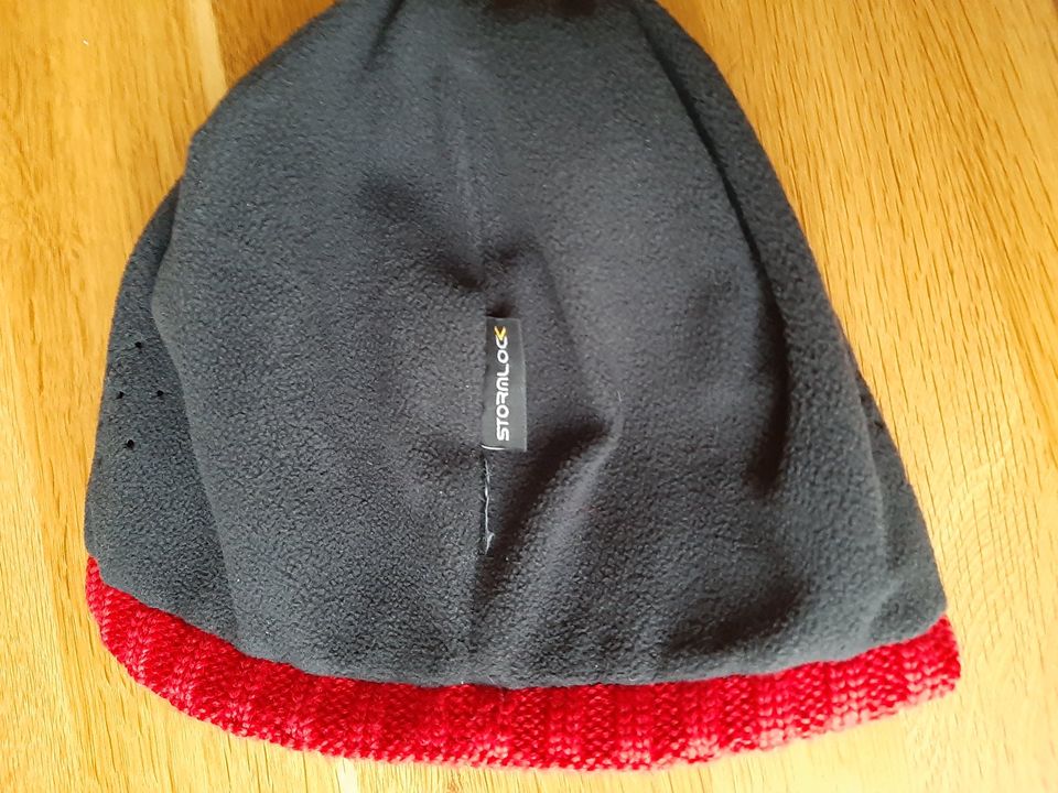 Rib Knit Beanie Jack Wolfskin rot winddichte Mütze Strickmütze in Köln