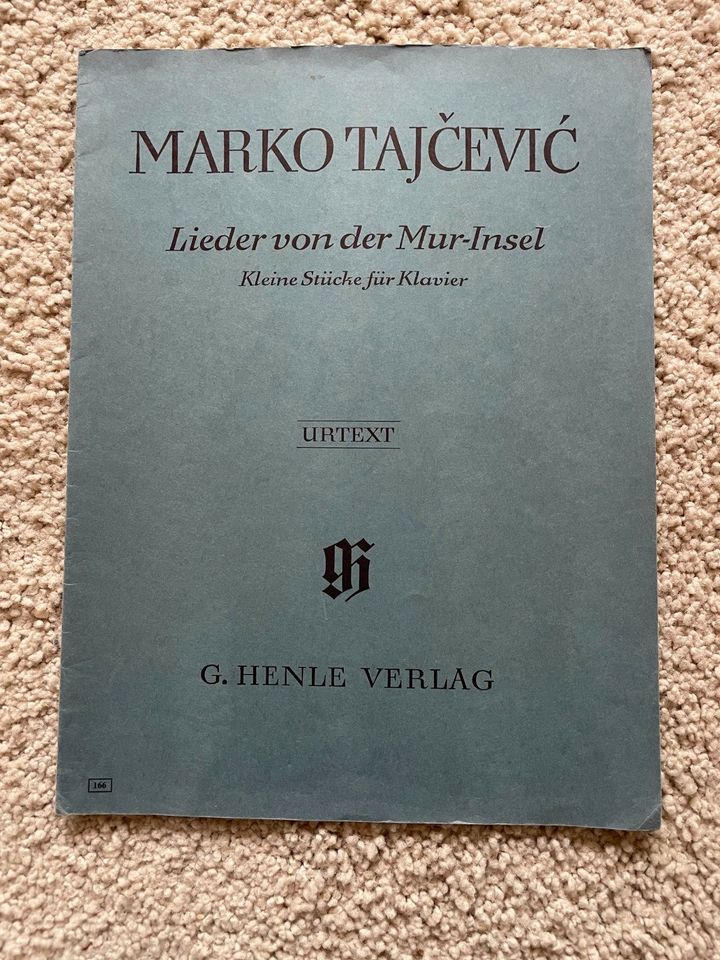 Klaviernoten - Marko Tajcevic - Lieder von der Mur-Insel in Osnabrück