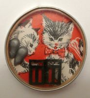 Katzenspiel mit rückseitigem Spiegel, ca. 50-60er Jahre Schleswig-Holstein - Ammersbek Vorschau