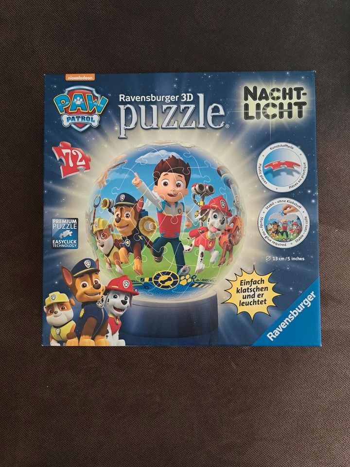 Paw Patrol Nachttischlampe als 3D Puzzle in Peine