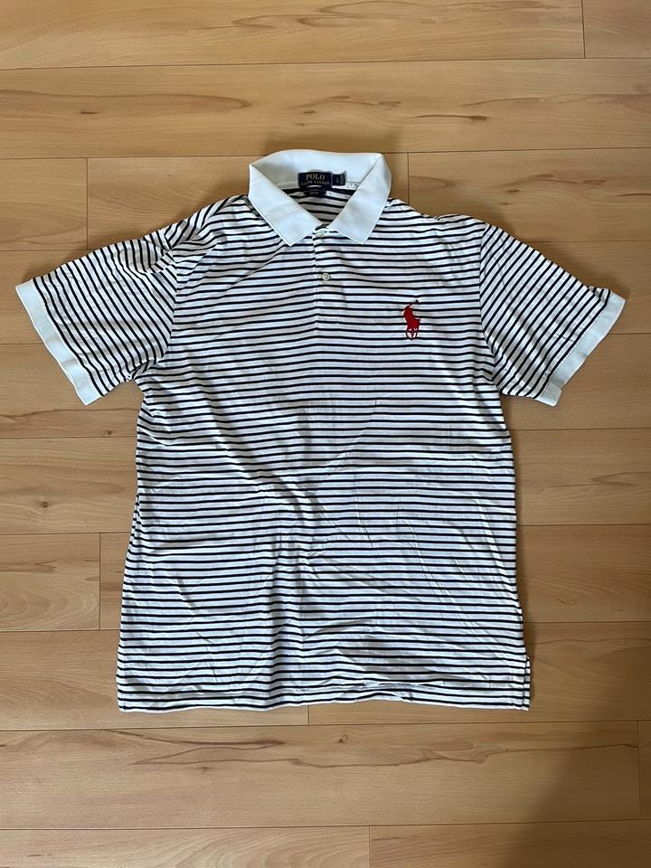 Ralph Lauren Polo Shirt Big Pony Big Logo Schwarz Weiß L in Wassenberg