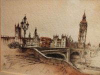 Aquarell Zeichnung Gemälde von London Aachen - Aachen-Mitte Vorschau