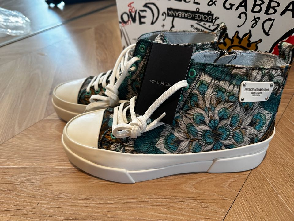 Dolce & Gabbana WHITE ‘Portofino’ high-top Sneakers Neu in Berlin