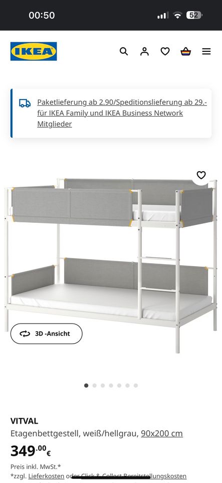 Kinderbett von IKEA mit matratze in Alzenau