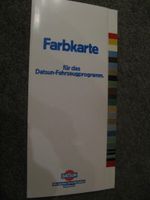 Prospekt DATSUN Farbkarte von 1979- Nissan-Oldtimer- Niedersachsen - Rosengarten Vorschau