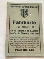 Alte Straßenbahn Fahrkarte 1930 Sachsen - Gersdorf Vorschau