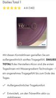 Dailies total 1 Kontaktlinsen Tageslinsen  Stärke - 0,75. 70 v 90 Bayern - Straubing Vorschau