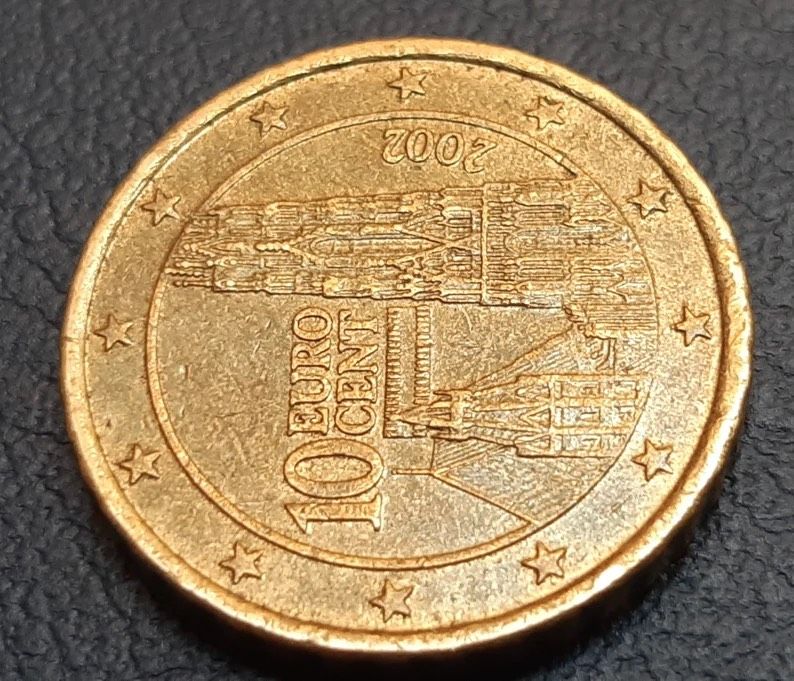 Seltene 10 Cent Münze aus Österreich 2002 in Sontheim