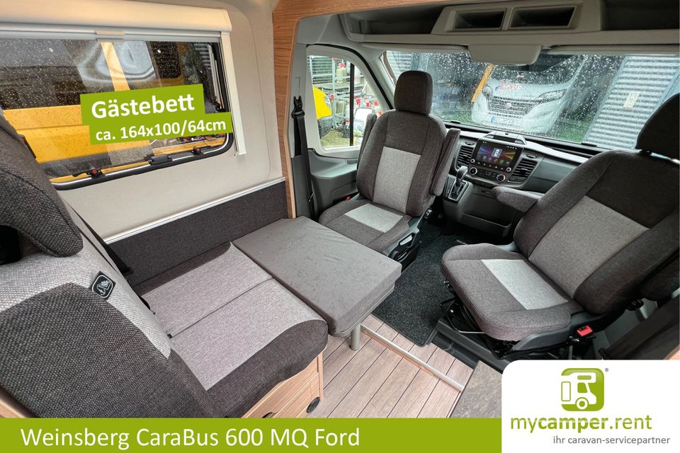 Weinsberg CaraBus 600MQ Ford mieten - Jetzt neuen Kastenwagen / Wohnmobil auf Ford mieten mit Automatik- Solar Autark Paket -  Besser als California Pössl Globecar Roadcar in Kerken