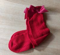 Babysocken rot mit Schleife Gr. 23-24 Bayern - Würzburg Vorschau