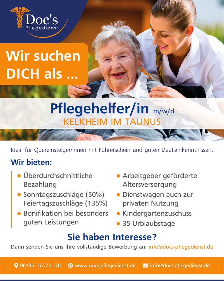 Pflegehelfern/in  (m/w/d) für die ambulante Pflege in Kelkheim