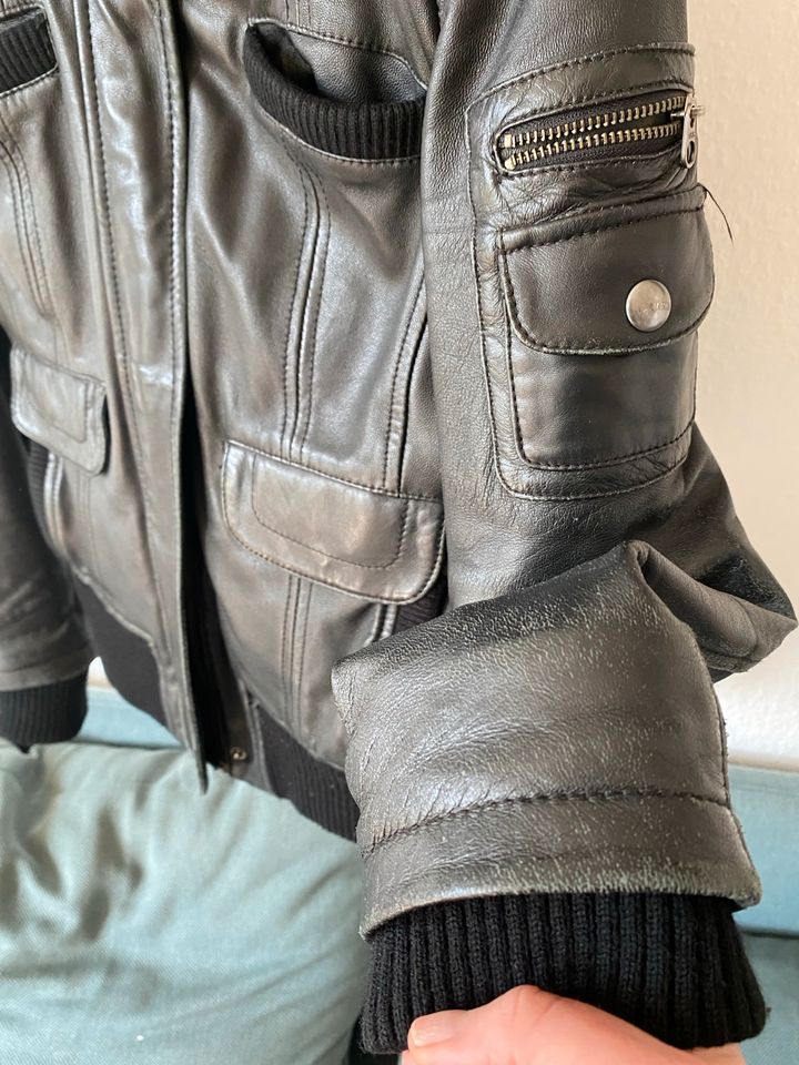 Leder Jacke Mango Gr S / echt Leder in Bielefeld