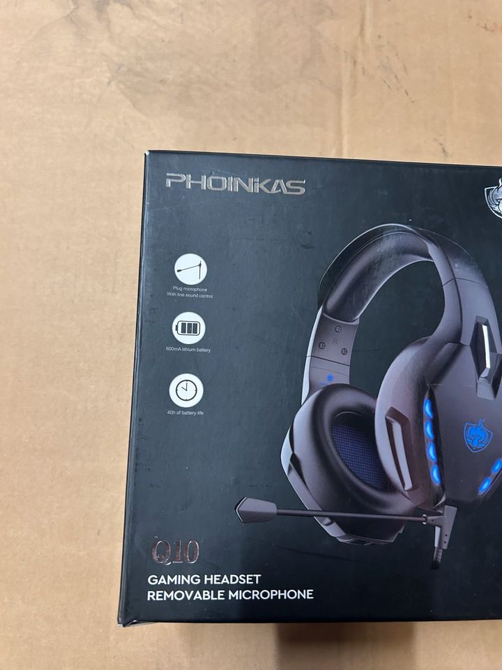 Phoinikas Gaming Headset Q10 Bluetooth Kopfhörer Mikrofon NEU in Meckenbeuren