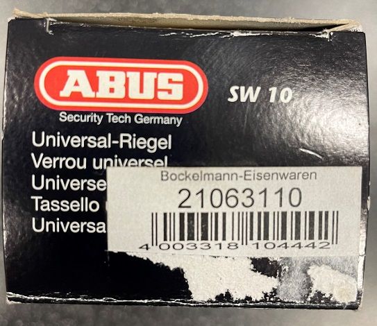 ABUS Sicherheit Universal-Riegel SW10 weiss in Sittensen