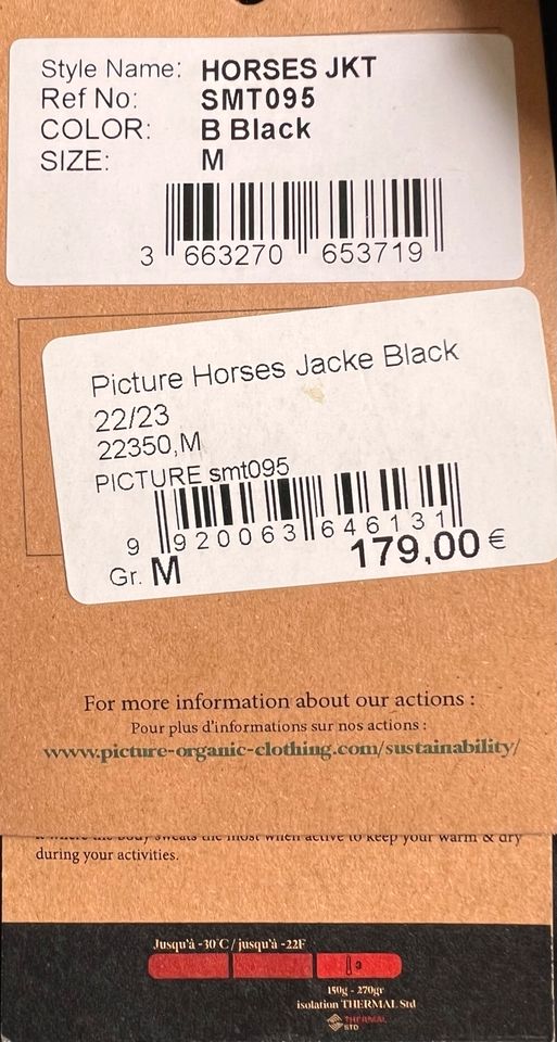 Steppjacke - Mod. Horses JKT by Picture Organic Clothing - Gr. M in Wasserburg am Inn