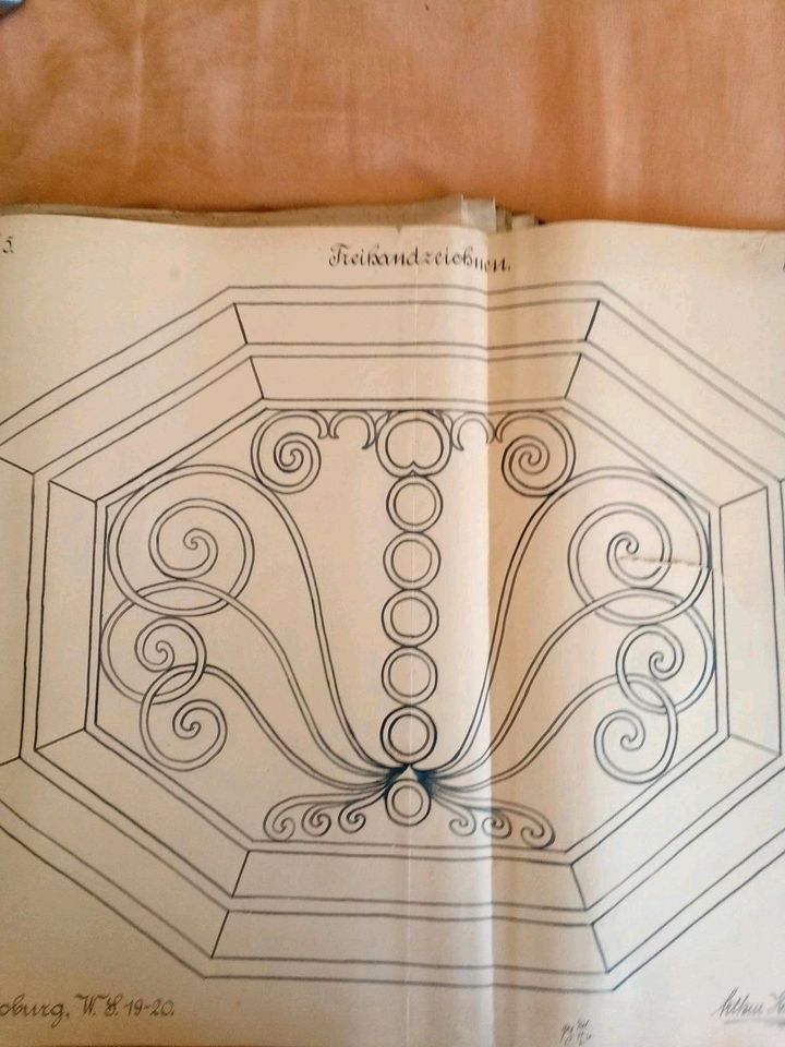 Bauzeichnungsmappe  Architektenmappe A3 1919-1922 Antiquität in Dresden