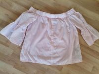 Schulterfrei Bluse Off-Shoulder rosa weiß gestreift Damen XS Hessen - Ebsdorfergrund Vorschau