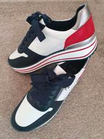 ARA  Schuh Sportschuh Sneaker weiss blau rot 4 1/2 37 4.5 TOP! Hessen - Lorsch Vorschau