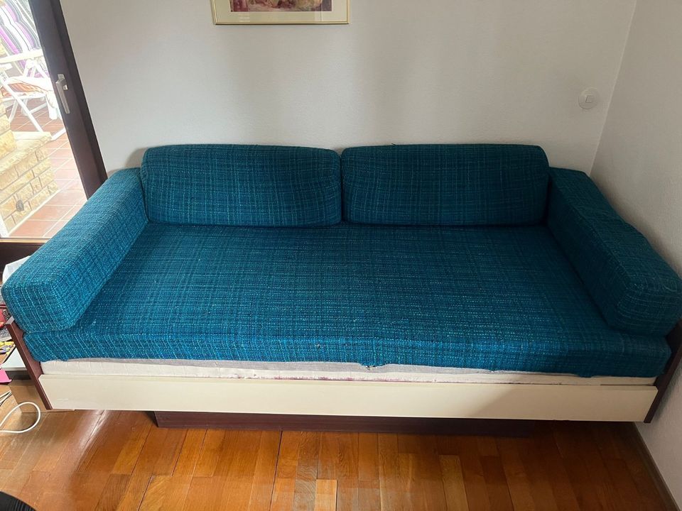 Vintage Schlafsofa, Bett, original aus 70er Jahre in Reutlingen