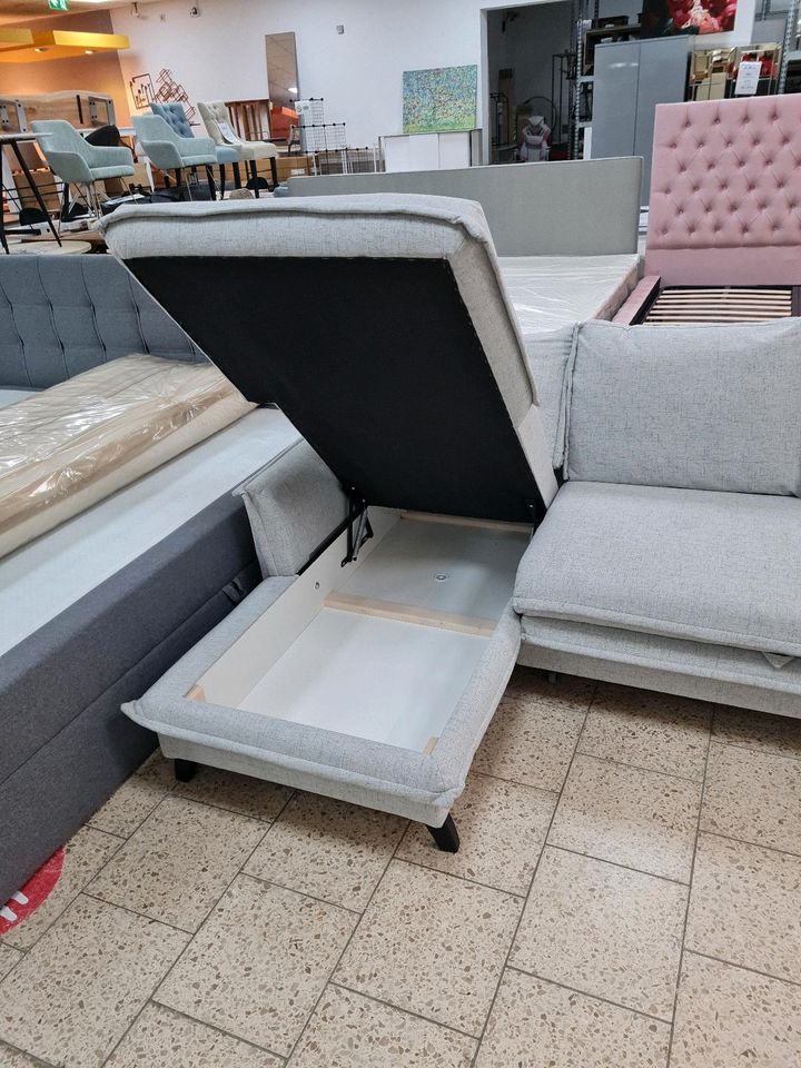 Sofa Couch Wohnlandschaft Schlafsofa Bettkasten Möbel UVP 1751€ in Herbstein