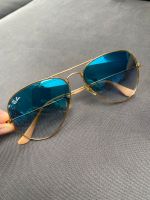 Ray Ban Piloten Sonnenbrille Aviator Gradient Verlauf Blau - Gold Frankfurt am Main - Nordend Vorschau