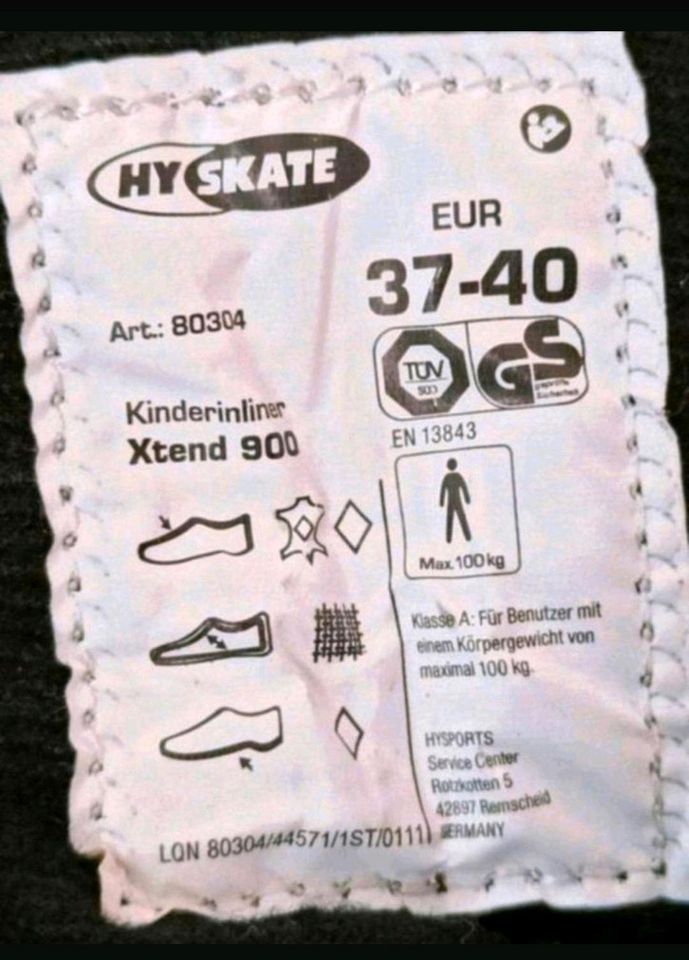 HY SKATE KINDER INLINER  Gr. 37 - 40 in Neunkirchen