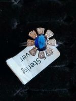 Juwelkerze 925 Silber Ring Blume Blau Größe 54 17,2 mm Rheinland-Pfalz - Jockgrim Vorschau