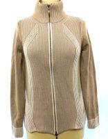 OLSEN Damen Strickjacke 2-Wege Reißverschluss Beige mit Weiß 42 Hessen - Herleshausen Vorschau