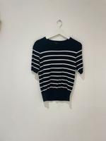 C&A Kurzarm Pullover Stricktop schwarz weiß gestreift M Bayern - Altfraunhofen Vorschau