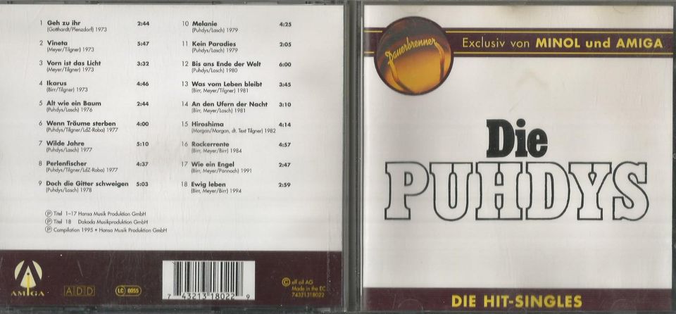 PUHDYS CDs zum aussuchen teilweise neu in Trebsen