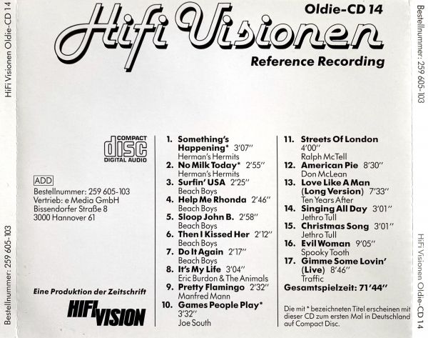 HIFI Visionen -  Oldies on 21 CDs (Reference Recording) in Bad Laer