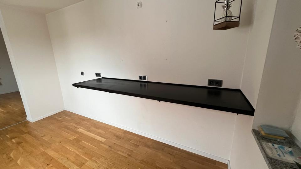 Küchenbar Theke Küchenanrichte 238cm x 58 cm schwarz matt in Buttenwiesen