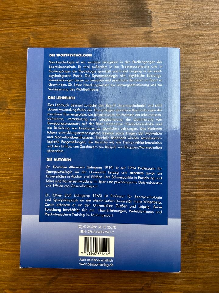 Sportpsychologie Lehrbuch in Steinhagen