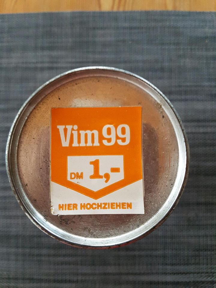 Uralte Dose Vim 99 bleichaktiv Original Sammler 60er Jahre in Bempflingen