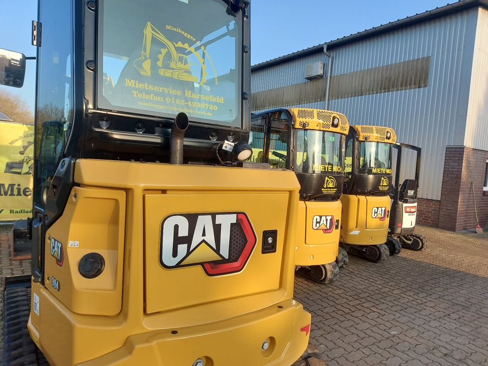 Minibagger und Radlader mieten z.B. CAT 301.6 und 301.8  CAT304 in Harsefeld