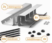 Kabelkanal neu aus legiertem Stahl in grau für den Schreibtisch Sachsen - Bad Dueben Vorschau