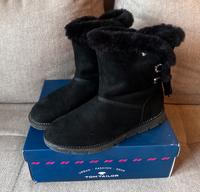 Stiefeletten Stiefel Fell Glitzer von Tom Tailor, Gr. 40, Schwarz Sachsen-Anhalt - Kemberg Vorschau