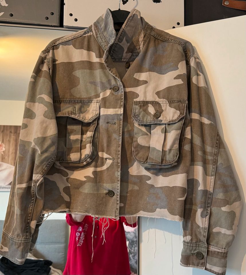 Jeansjacke Cropped Crop Topshop 40/42 Camouflage in Kaltenkirchen