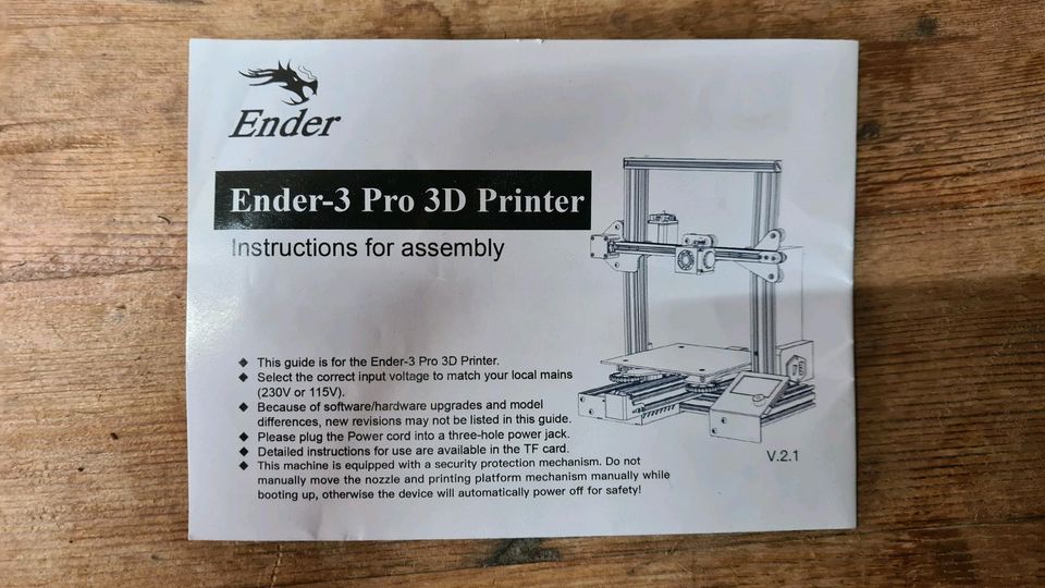 DEFEKT Creality Ender 3 Pro 3d Drucker in Wolfhagen 