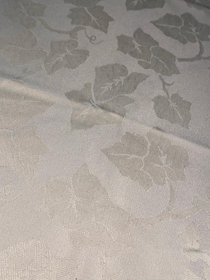 Tischdecke Weiß Blätter Retro Vintage DDR Ostalgie Polyester in Werder (Havel)