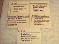 6x Zuglaufschild Fernschnellzug, D-Zug, Liegewagen Brandenburg - Bernau Vorschau