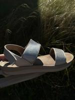 Rohde Sandalen Sandaletten Silber grau Glitzer Steinchen 39 Niedersachsen - Stade Vorschau