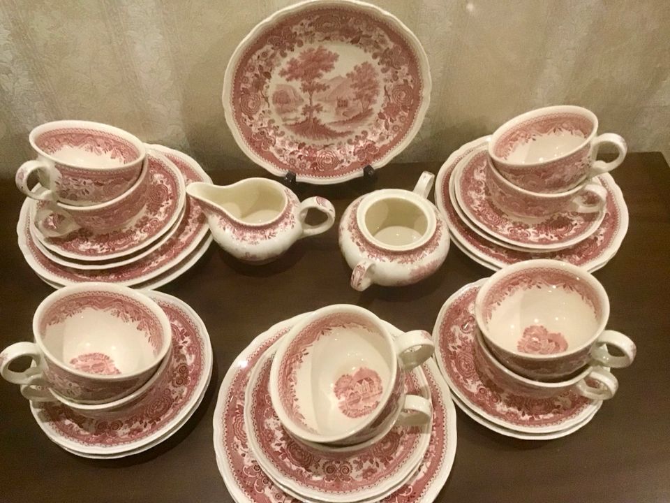 VILLEROY & BOCH „ BURGENLAND ROT „ KAFFEESERVICE UMFANGREICH in Lotte